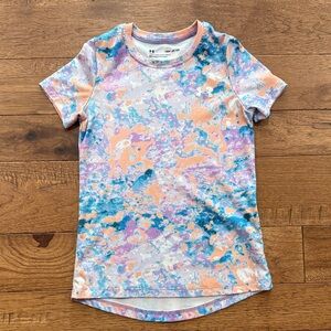 Under Armour Girls Short-Sleeve Multicolored Tie Dye Shirt - Size YSM